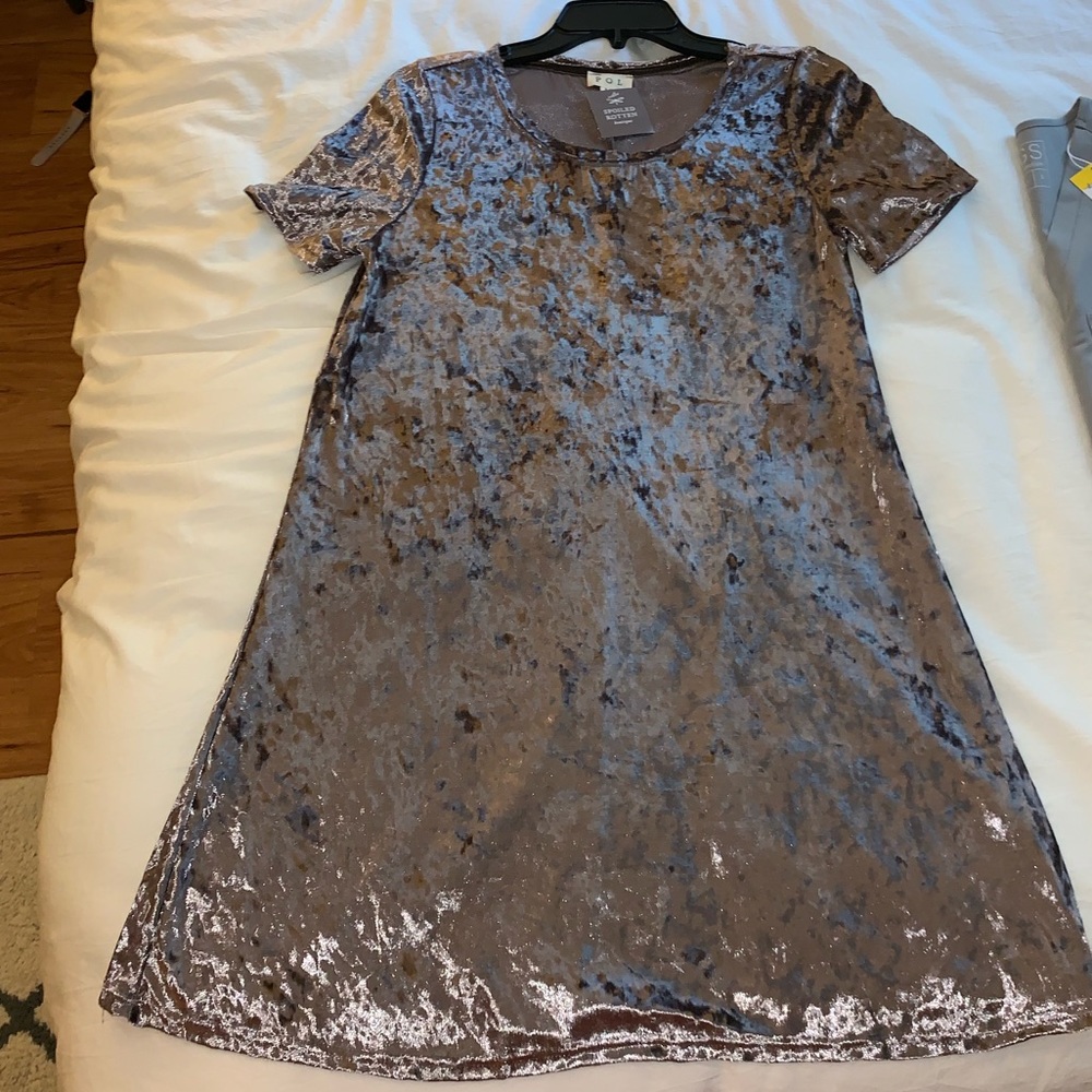 Crushed velvet dress